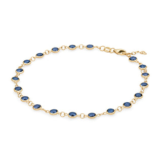 4.50TCW Round Cut Sapphire Moissanite September Birthstone Bracelet