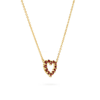 1.50 TCW Round Cut Open Heart Moissanite Necklace-January Birthstone