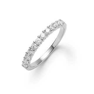 1.32TCW Round Diamond Eternity Moissanite April Birthstone Wedding Band