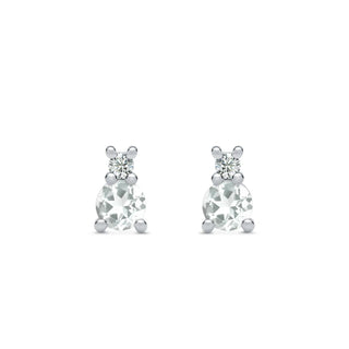 0.40 TCW Round Diamond Moissanite April Birthstone Stud Earrings