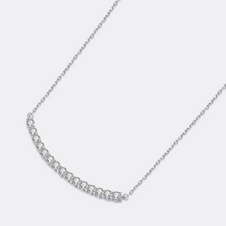 "Smiley" Round Cut Diamond Moissanite Diamonds Necklace For Women