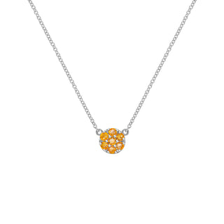 0.84TCW Round Cut Floral Moissanite November Birthstone Necklace