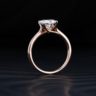 2.0 CT Oval Cut Moissanite Solitaire Engagement Ring