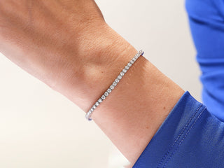 Round Cut Tennis Moissanite Diamond Bracelet For Women