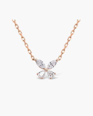 Marquise Cut Diamond Moissanite Butterfly Necklace For Women