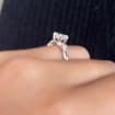 1.0 CT Cushion Cut Moissanite Diamond Twig Engagement Ring