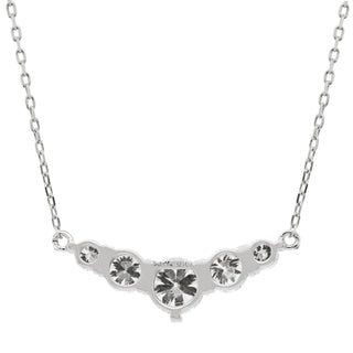 Five Stone Round Shaped Diamond Moissanite Necklace For Women