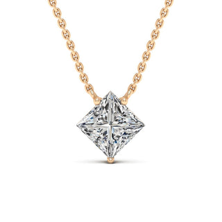 Princess Cut Colleen Diamond Moissanite Necklace For Women