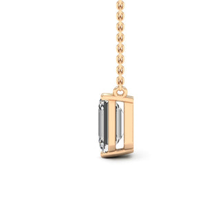 Emerald Cut Diamond Colleen Moissanite Necklace