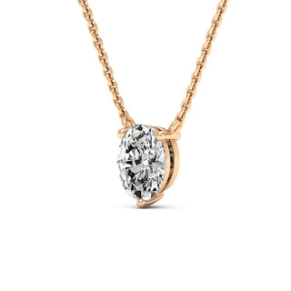 Oval Colleen Diamond Moissanite Necklace For Women