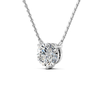 Round Cut Diamond Colleen Moissanite Necklace For Women