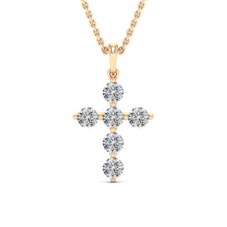 Round Shape Diamond Evangeline Moissanite Necklace For Women