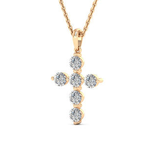 Round Shape Diamond Evangeline Moissanite Necklace For Women