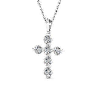 Round Shape Diamond Evangeline Moissanite Necklace For Women