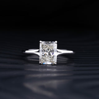 2.0 CT Radiant Cut Moissanite Solitaire Engagement Ring