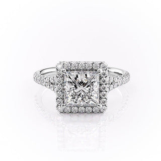 princess-cut-halo-split-shank-setting-moissanite-engagement-ring