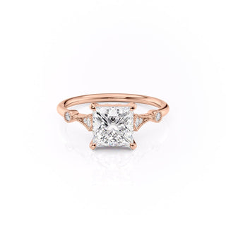 princess-solitaire-milgrain-setting-moissanite-engagement-ring