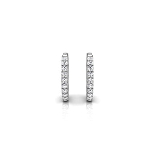 0.14CT Round Cut Hoop Moissanite Diamond Earrings Anniversary Gift