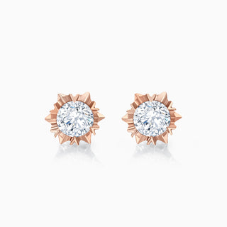 0.2CT Round Cut Solitaire Moissanite Stud Diamond Earrings