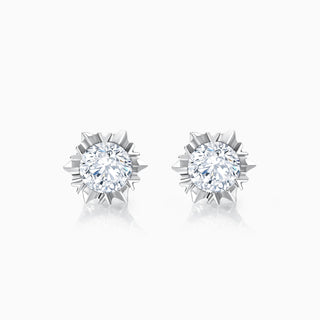 0.2CT Round Cut Solitaire Moissanite Stud Diamond Earrings