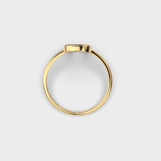 Elegant Curved Oval Shape Moissanite Face With Clear White Moissanite Modern Women's Ring