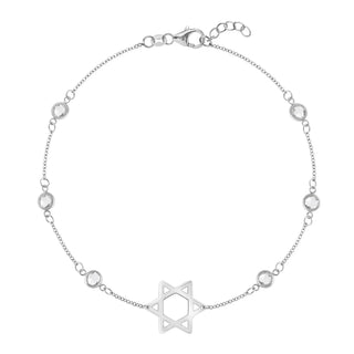 1.50TCW Round Diamond Star Moissanite April Birthstone Bracelet