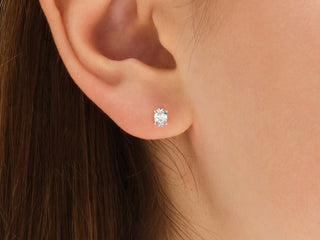 Oval Cut Moissanite Stud Diamond Earrings For Women