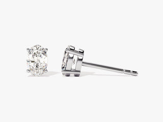 Oval Cut Solitaire Moissanite Stud Diamond Earrings For Women