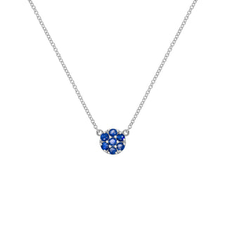 0.21TCW Round Cut Floral Moissanite September Birthstone Necklace