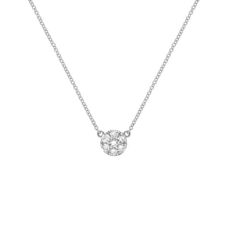 0.84TCW Round Cut Floral Moissanite April Birthstone Necklace