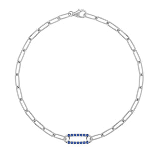 1.50TCW Round Cut Sapphire Moissanite September Birthstone Bracelet