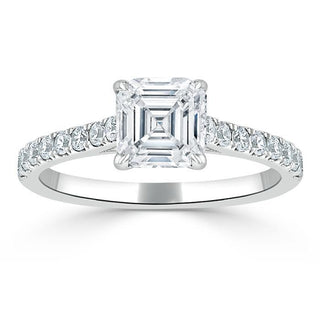 asscher-cut-solitaire-pave-setting-moissanite-engagement-ring