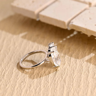 3.50 CT Oval Cut Cluster Diamond Moissanite Engagement Ring