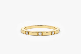 Round Cut Diamond Eternity Stackable Thin Band for Her