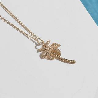 Palm Tree Moissanite Diamond Pendant for Women