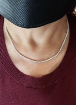 5.83TCW Round Moissanite Tennis Diamond Necklace for Women