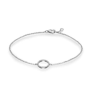 Round Cut Circle of Life Diamond Bracelet For Women