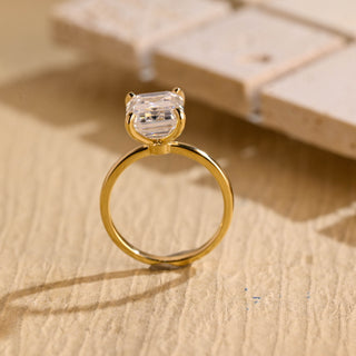 2.50CT Emerald Cut Solitaire Moissanite Engagement Ring