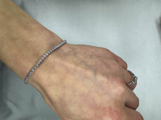 Round Cut Tennis Diamond Bracelet for Women