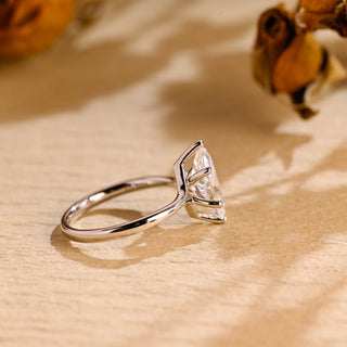 1.50CT Marquise Cut Solitaire Moissanite Engagement Ring