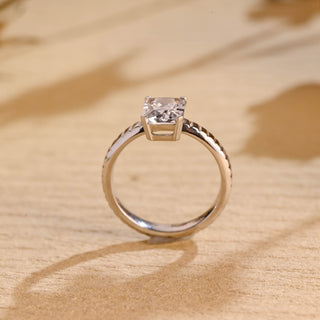 1.0CT Radiant Cut Vintage Solitaire Moissanite Engagement Ring