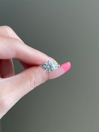 Round Diamond Solitaire Moissanite Engagement Ring