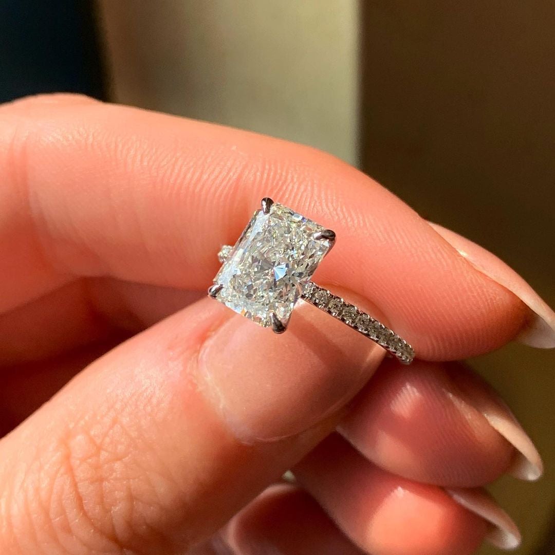 Radiant sales moissanite ring