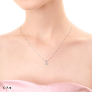 Pear Cut Solitaire Moissanite Diamond Layering Necklace