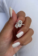 3.5CT Oval Diamond Moissanite Engagement Ring
