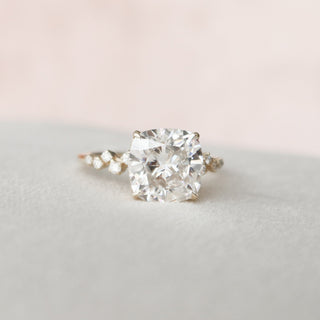 4 CT Cushion cut  Moissanite Engagement Ring